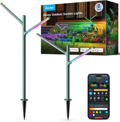RGBWWIC Outdoor Garden Lights 2 Pack, Smart IP66 Waterproof Pathway Lights