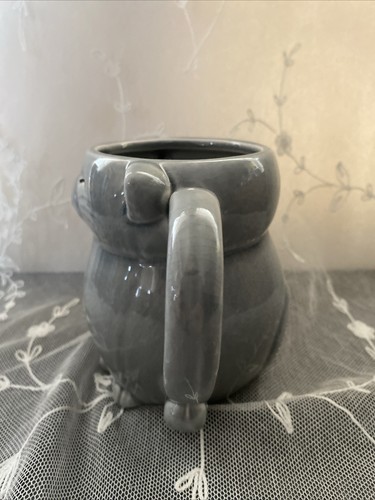 Pier 1 Imports Steinzeug 4,5" grüne schielende Augen Katze Becher - Bild 4 von 10