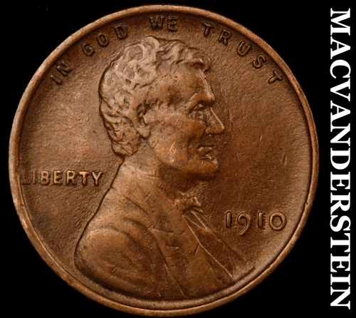 1910 Lincoln Wheat Cent - Scarce  Extra Fine  Better Date  No Reserve  #i649