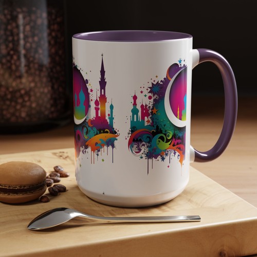 Ramadan Eid Festival Mosque Accent Coffee Mug 11oz, Islamic Gift for Muslims, - Picture 58 of 70
