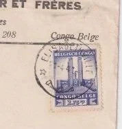 Cubierta de censor comercial Elisabethville Congo Belge Segunda Guerra Mundial a Manchester