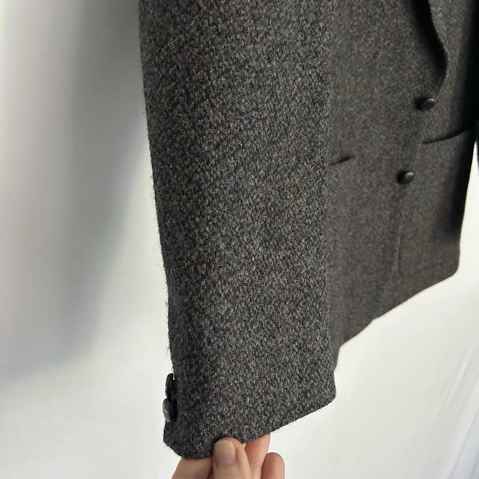 Abrigo deportivo de lana escocesa Harris Tweed 44R Heritage Academia años 90 Escocia Foto 4 de 4
