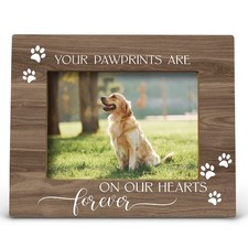 Your Pawprints are Forever in Our Heart Pet Memory Picture Photo Frame,Pet Do...