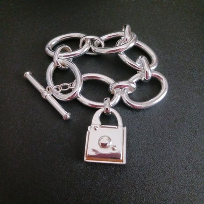 Lauren Ralph Lauren Silver Tone Toggle 8