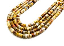 Natural Multicolor Brown Picture Jasper Heishi Beads 2x4mm - RD33
