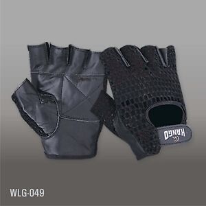 MESH LEATHER GYM GLOVES WEIGHT TRAINING FITNESS POWER LIFTING BIKE SPORTS