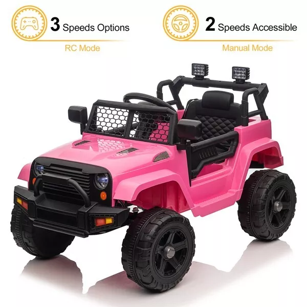 LEADZM Dual Drive 12V 4.5A.h with 2.4G Remote Control Jeep Pink LEADZM Dual Drive 12V 4.5A.h with 2.4G Remote Control Jeep Pink