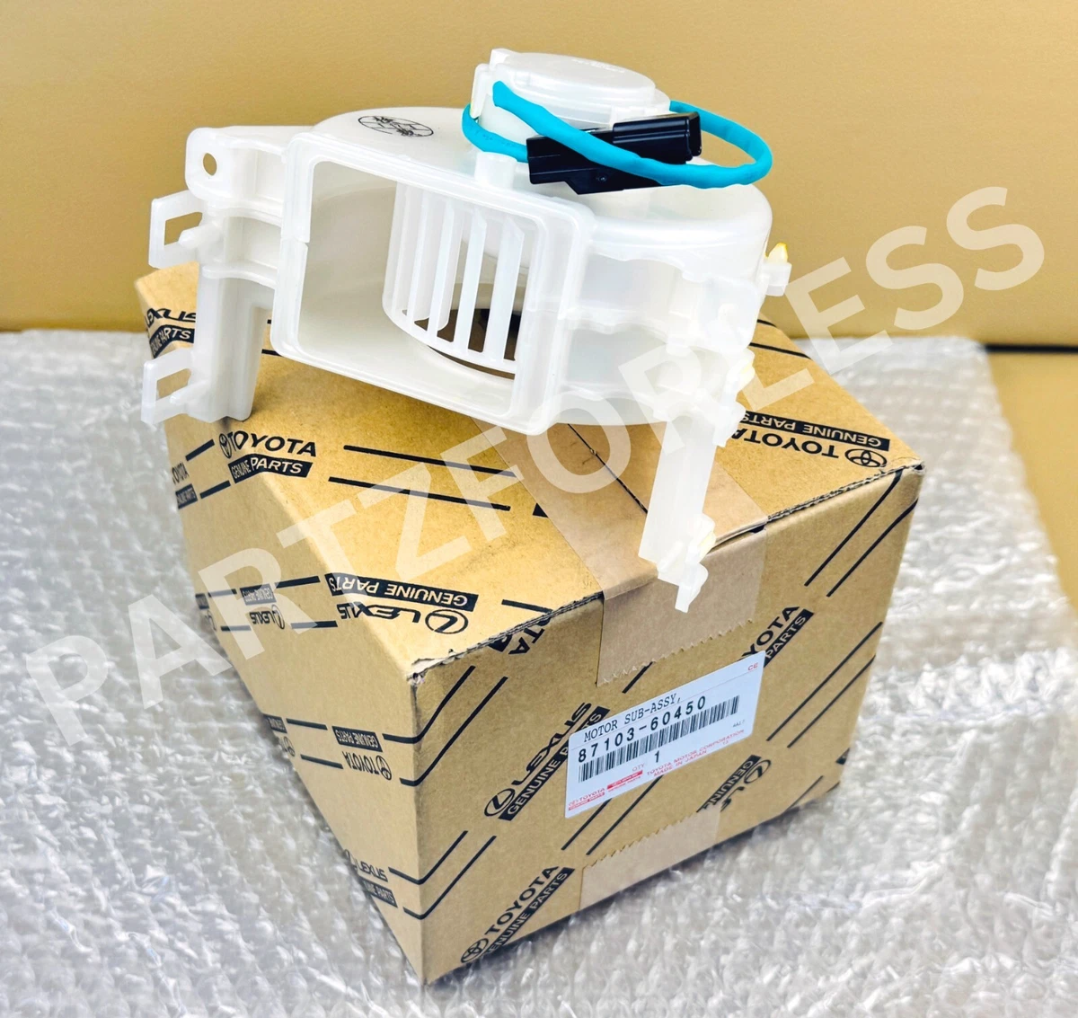 87103-60450 TOYOTA GENUINE MOTOR SUB-ASSY, BLOWER W/FAN(FOR COOL 