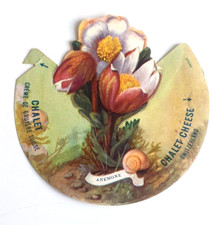 CHROMO Etiquette Fromage Chalet Suisse Switzerland FLEUR N° 5 Année 50 BEL ETAT