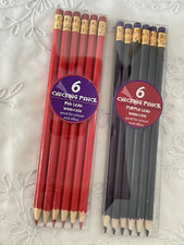 Infusion Checking Pencils with Eraser 6 Red and 6 Purple Leads Pre-Sharpened New