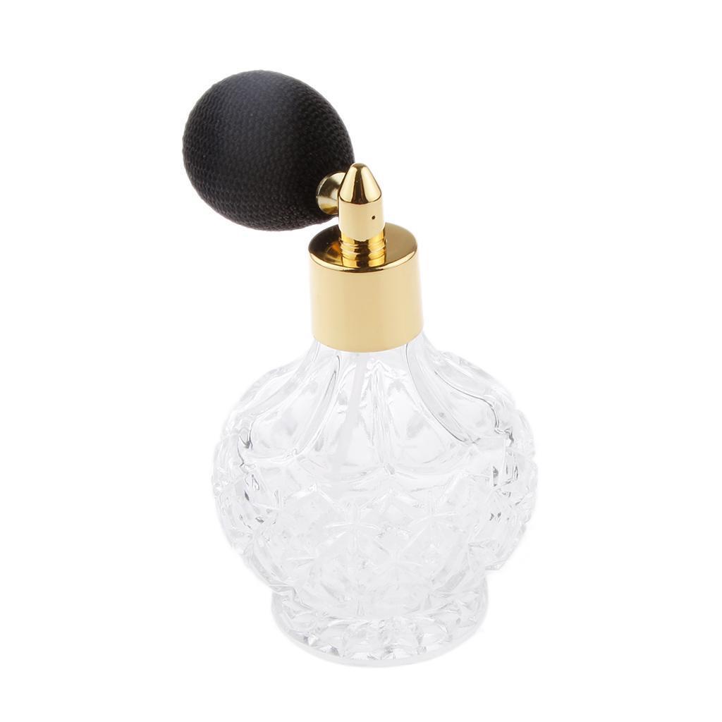100ML Fashion Short Spray Vintage Glass Perfume Bottle Decoration