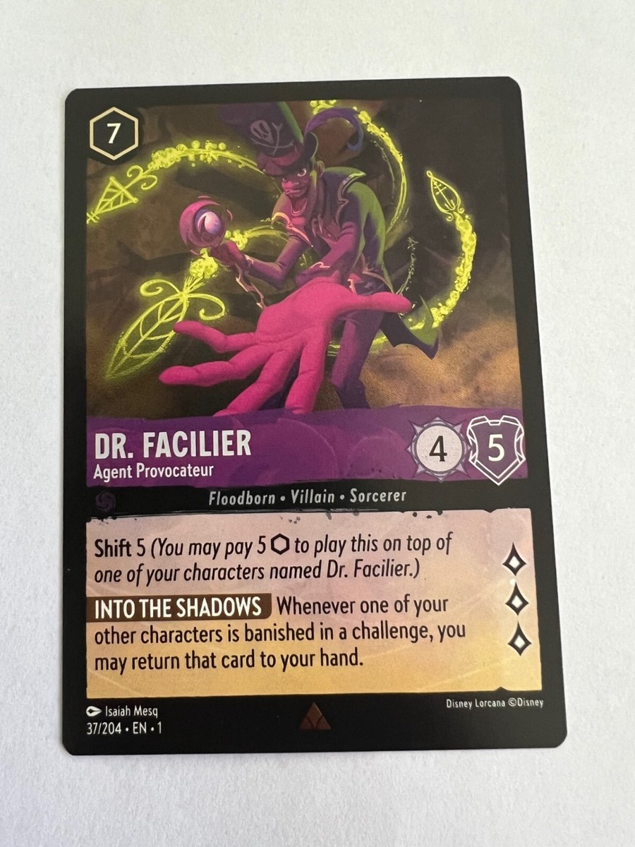 dr facilier cards lorcana Disney Lorcana TCG Dr. Facilier's Cards 101/204 NON Foil NM