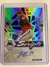 2022 Panini Mosaic Joe Barlow Scripts Rookie Silver Prizm RC Auto SP Rangers