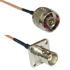 RG316 N MALE to BNC Flange Female RF Cable Rapid-SHIP LOT