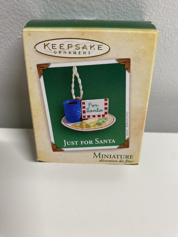 Hallmark Miniature Keepsake Ornament 2004 Just For Santa in Box- READ
