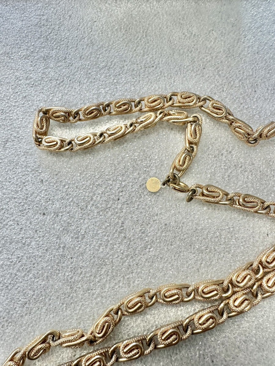 VTG Signed Accessocraft NYC golden 60” Byzantine Chain