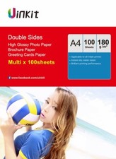  A4  Double Sides 180Gsm High Glossy Inkjet Paper Photography Paper Print Uinkit