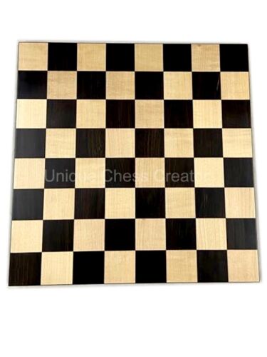 17.7" Borderless Ebony and Maple Chess Board Square Size = 55mm - Picture 3 of 5