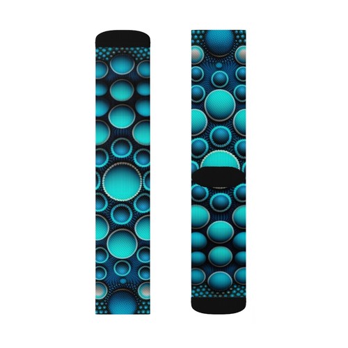 All Over Print Adult Socks Psychedelic Polka Dots Colorful Fun Funky - Picture 9 of 9