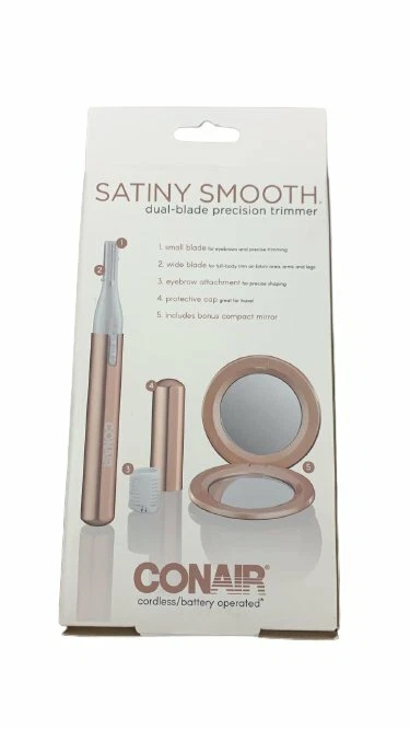 Conair Satiny Smooth Dual Blade Precision Trimmer w/ Bonus Compact Mirror - Image 2 of 2
