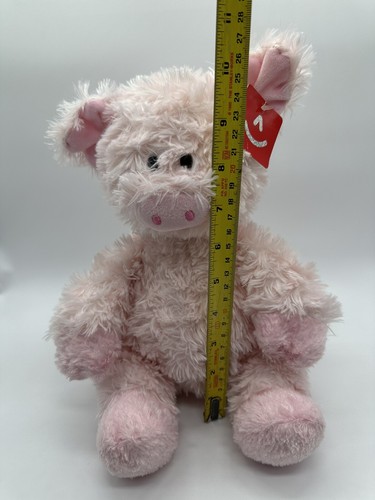Aurora 11" Pink Pig Plush Stuffed Animal Toy Super Soft Sweet Lovey - Picture 6 of 8