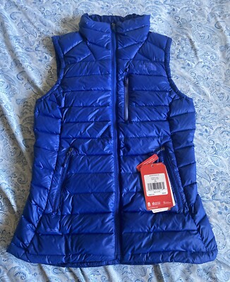 The North Face Women s Size XS Morph 800 Fill Goose Down Mid Blue Vest NWT