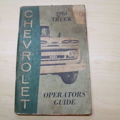 1961 Chevrolet Truck Owner Manual User Guide Operator Maintenance Operation Book