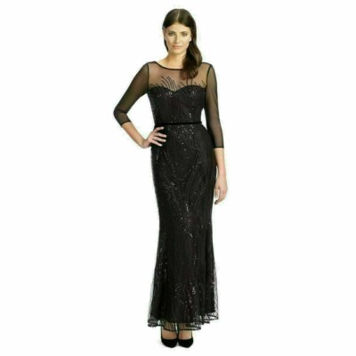 Ariella London Black Sequined Evening Dress size 8 | eBay Ariella London Black Sequined Evening Dress size 8 | eBay