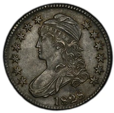 1828 Bust Half Dollar - PCGS AU Details - BEAUTIFUL WELL STRUCK SCARCE DATE