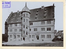Germany, Rothenburg ob der Tauber, Schulhaus Vintage Albumen Print, Tira