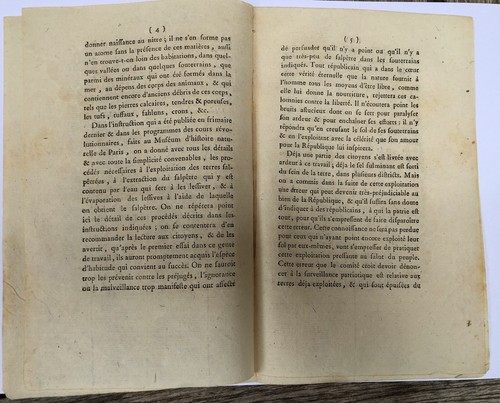 Instruction sur l'existence du Salpêtre dans les terres des Souterrains - 1794 - Imagen 4 de 4