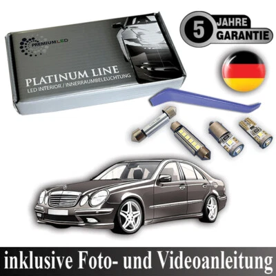 LED Innenraumbeleuchtung Mercedes W211 Innenbeleuchtung Innenlicht Set E-Klasse - Bild 1 von 4