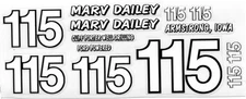# 115 Marv Dailey Modified race car DECAL SHEET
