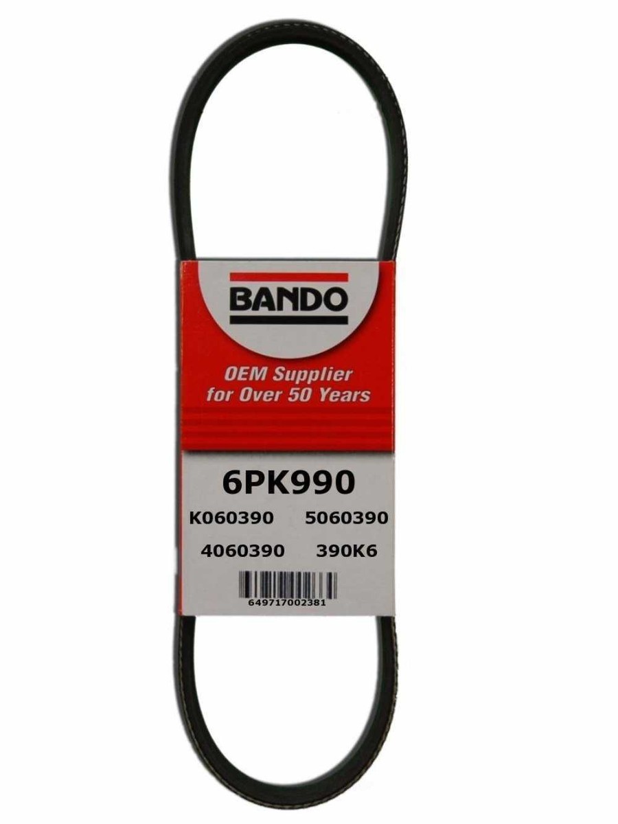 Accessory Drive Belt Bando 6PK990 fits 1987 Porsche 944 2.5L Accessory Drive Belt Bando 6PK990 fits 1987 Porsche 944 2.5L