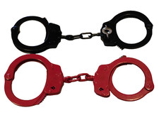 2 PAIRS of METAL HANDCUFFS with ONE KEY - Excellent Condition