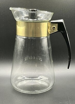 Vintage Glass Coffee Carafe w/ Lid, MCM Styling, Retro Kitchen, Atomic
