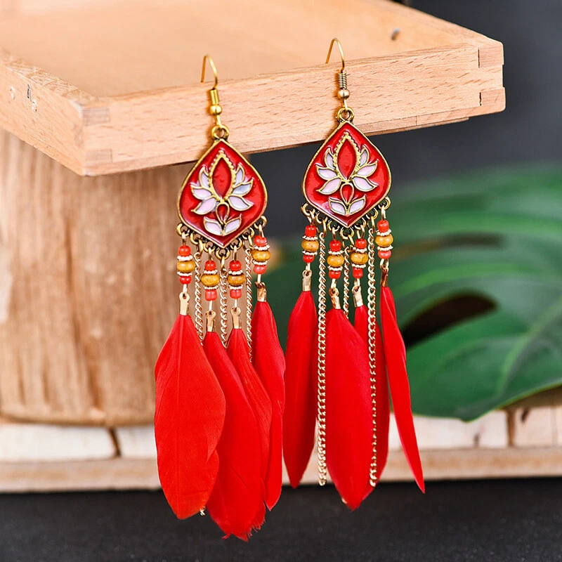 Chinese tassel best sale earrings
