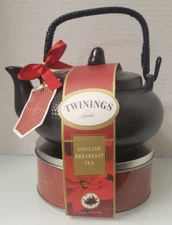 Twinings Of London Ceramic Teapot And English Breakfast Tea Set NWT