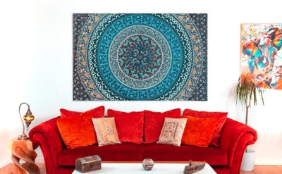 Aga s Own Mandala-Wandteppich, Baumwolle Bettüberwurf, Wanddekoration 205x235 cm