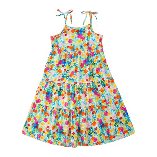 Kids Girls Dresses With Necklace Seaside Dress A-Line Sundress Summer Costume - Picture 39 of 69