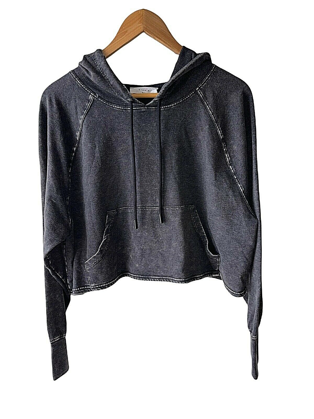 Gray Stone Washed Hooded Sweatshirt 