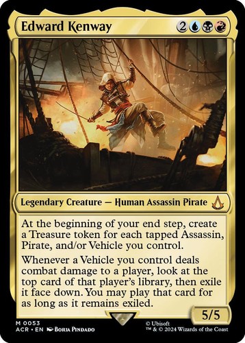 Edward Kenway Textured Foil - MTG - Assassins Creed - PSA 10 Gem