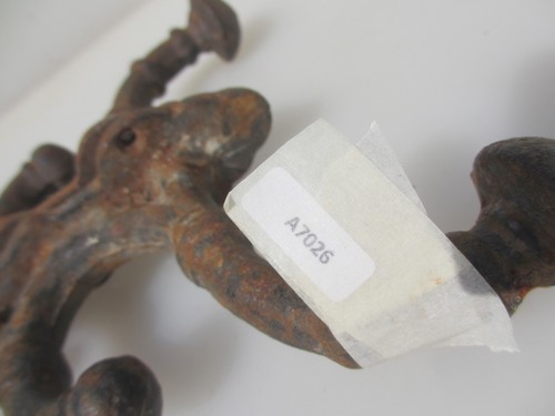 Large Vintage Iron Coat Hook Hat Hanger Old French Antique 9"H - £20each - Picture 13 of 13
