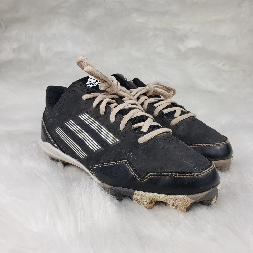 ADIDAS D73935 Black Baseball Little League Cleats Youth Size US 3.5 - Image 4 of 4