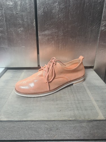 Neue CAPRICE Schnürschuhe Gr 37 Echtleder Halbschuhe Sommer rosa apricot #S426 - Bild 6 von 10