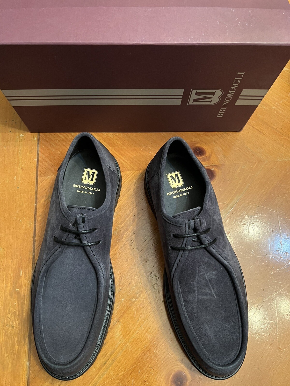 SAOLA BRUNO MAGLI Taglia 11 GRIGIO Camoscio MADE IN ITALY