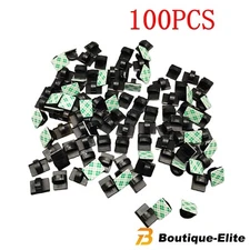 100Pcs Cable Clips Self-Adhesive Cord Wire Holder Management Organizer Clamps