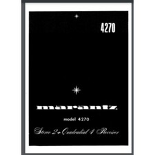 Marantz 4270 Stereo 2 Quadradial 4 Receiver Service manual 49 pages comb bound