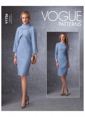 Vogue Schnittmuster 1736 Damen A5 (6-8-10-12-14)