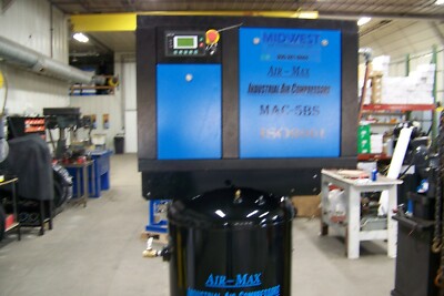 Air-Max 5 hp 1 ph. VSD Rotary Screw Air Compressor 80 vertical  12 Year Warranty